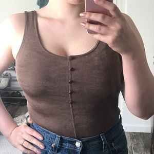 Vintage Taupe Bodysuit